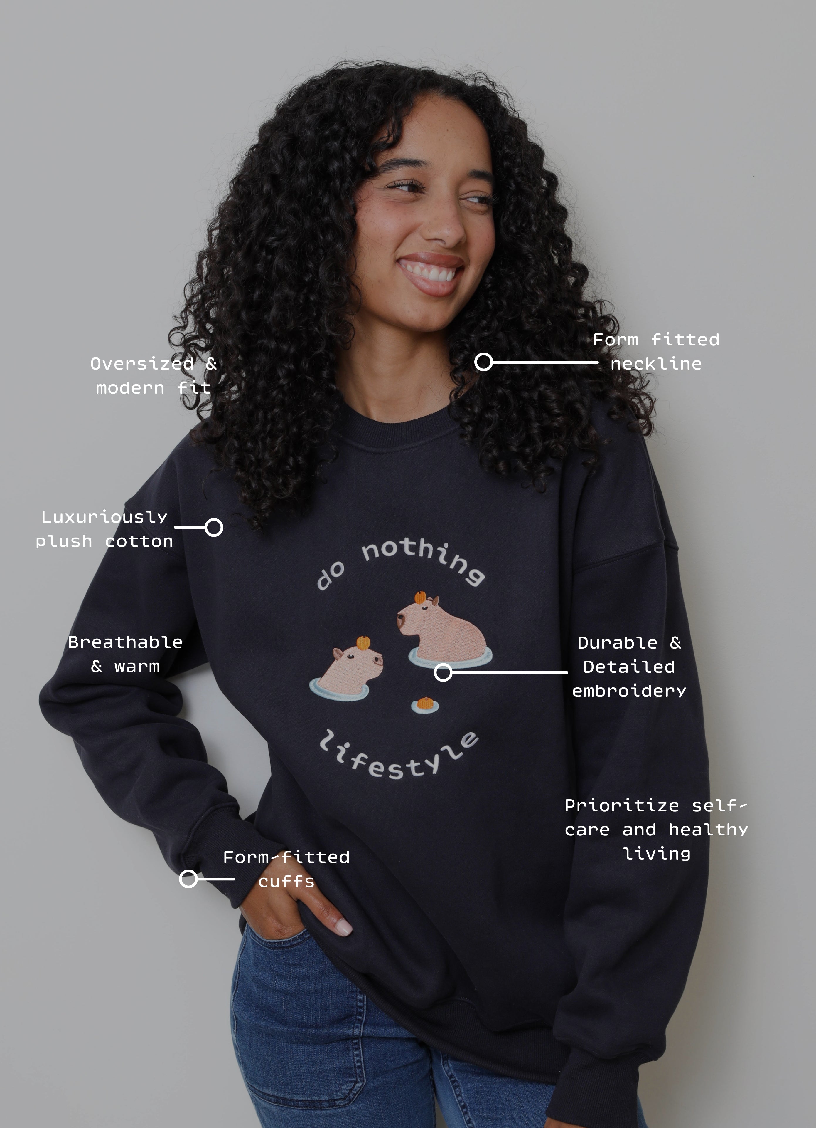 Do Nothing Lifestyle Crewneck (Dark Navy)